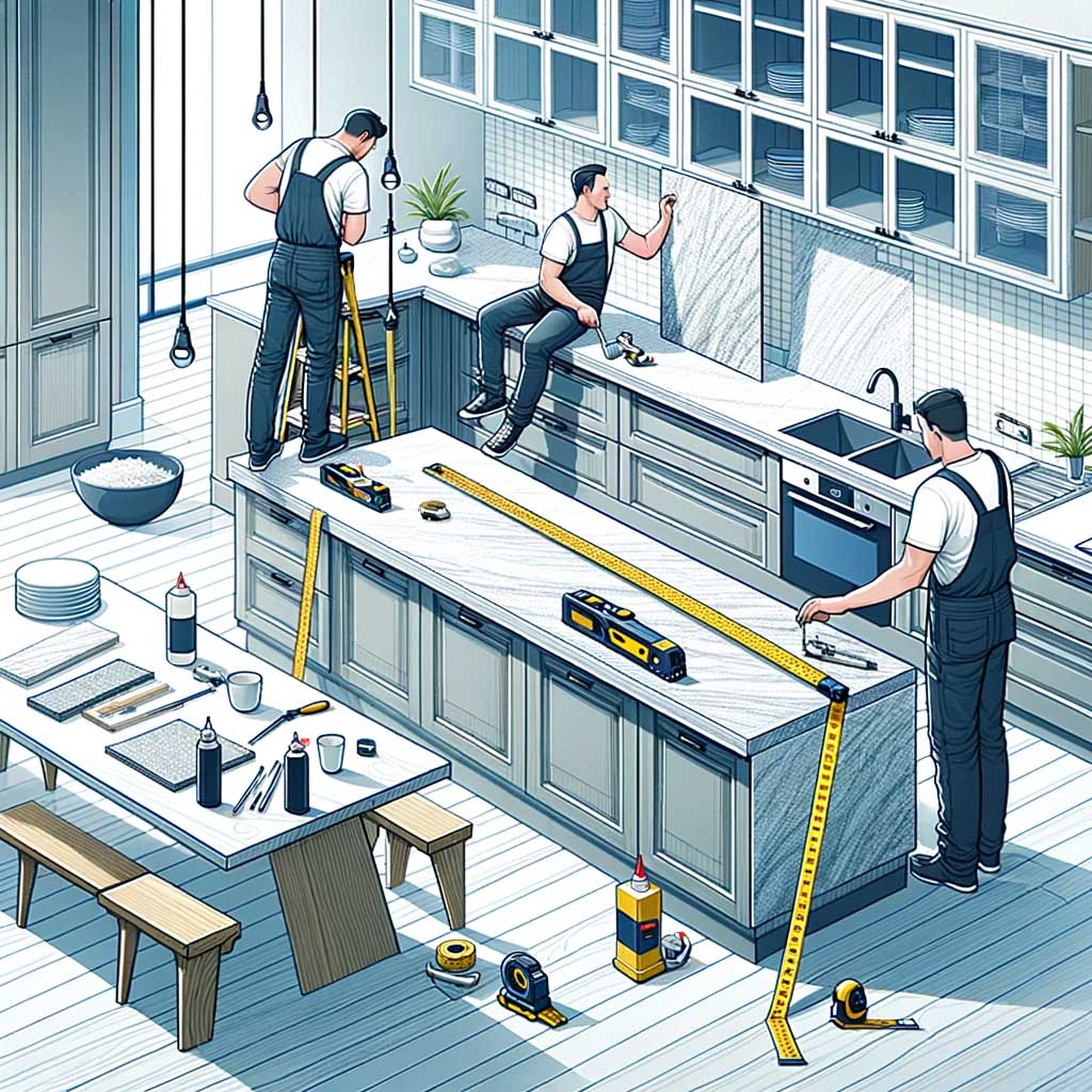 Установка столешницы из искусственного камня - полезные советы